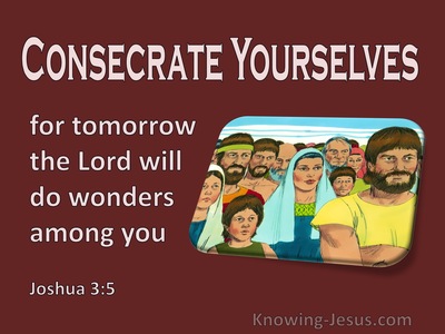 Joshua 3:5 Consecrate Yourselves (maroon)